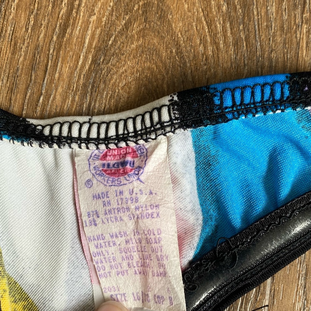 Vintage 90’s Roxanne convertible bikini made in USA size 16 bandeau to halter - Picture 10 of 13
